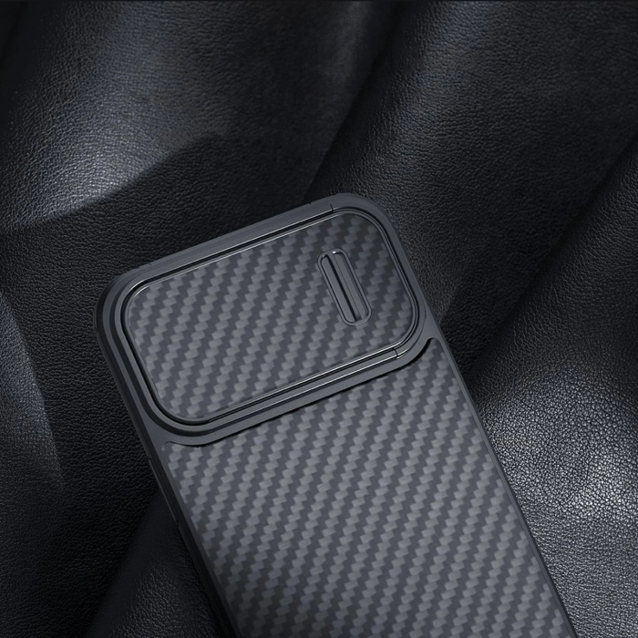 Etui Nillkin Synthetic Fiber S Case etui iPhone 14 Pro Max z osłoną na aparat czarny