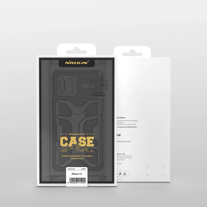 Nillkin Adventruer Case etui do iPhone 13 pancerny pokrowiec z osłoną na aparat czerwony