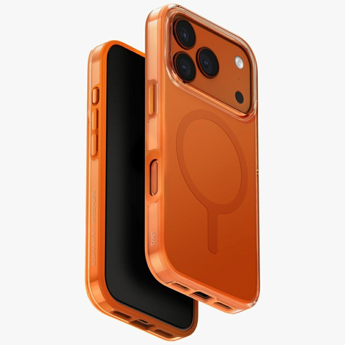 Etui UNIQ Clario do iPhone 17 Pro        Magclick Charging pomarańczowy