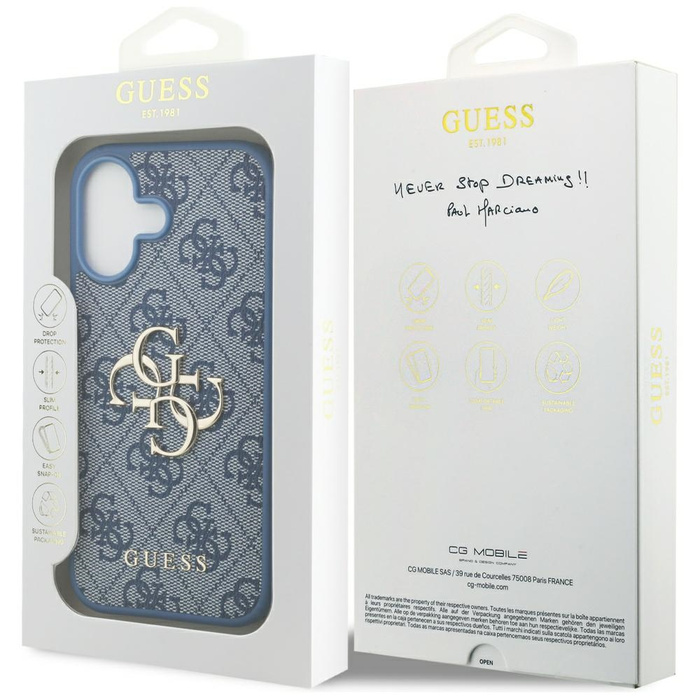 Etui Guess 4G Big Logo do iPhone 17      niebieski