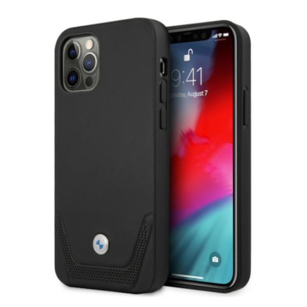 Etui BMW Apple iPhone 12 Pro Max Leather Perforate Czarny Hardcase