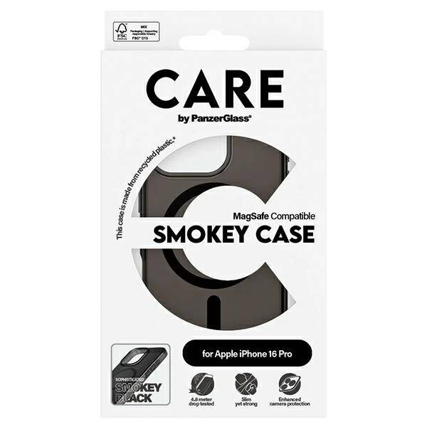 Etui CARE by PanzerGlass Flagship Case iPhone 16 Pro 6.3"" dymny/smokey MagSafe 1350