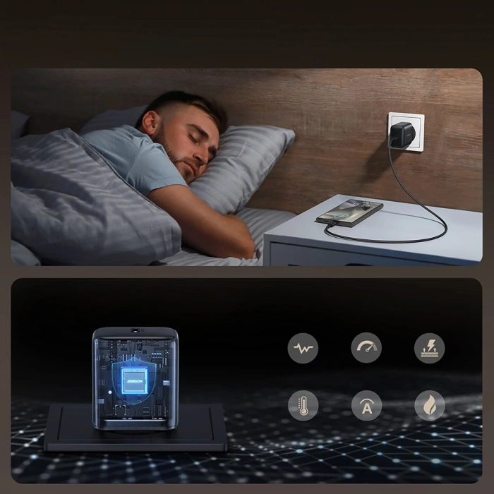 Ładowarka sieciowa Joyroom JR-TCG13 45W GaN do Samsung Ultra - czarna