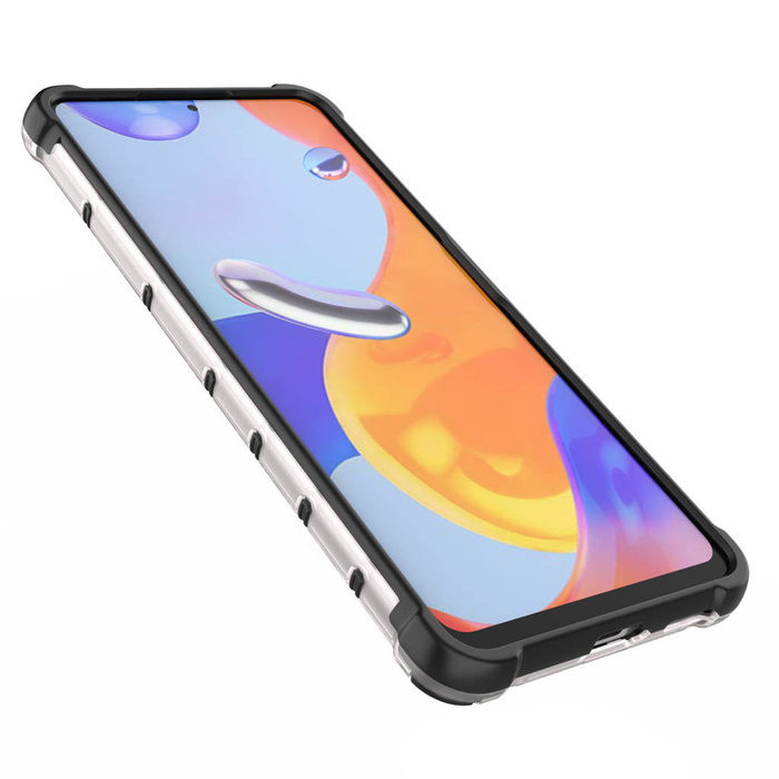 Etui Honeycomb pancerny pokrowiec z żelową ramką Xiaomi Redmi Note 11 Pro+ / 11 Pro czarny