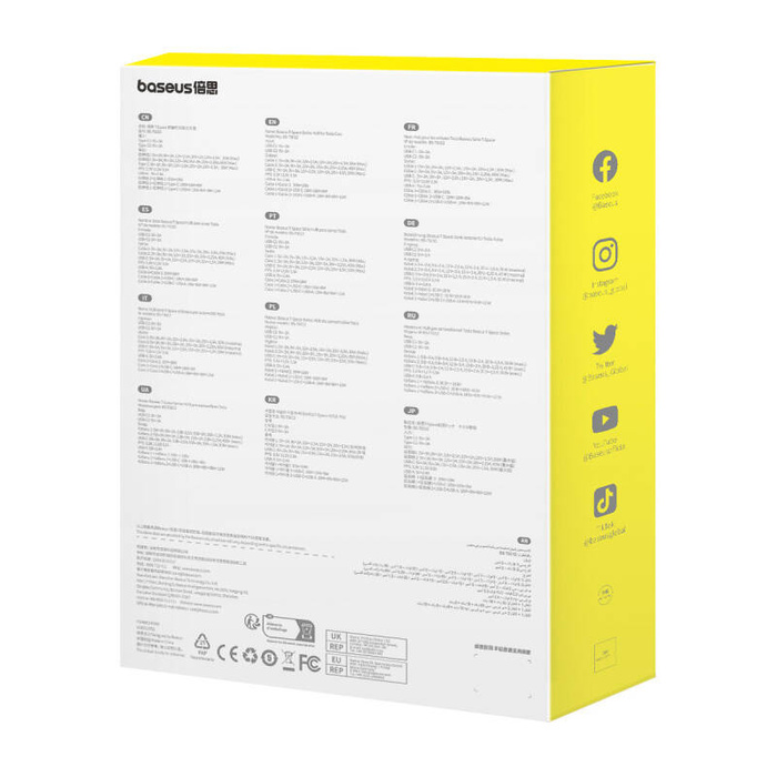 Hub Baseus T-Space z kablem USB-C do USB-C dla Tesla (czarny)