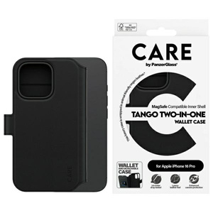 Etui CARE by PanzerGlass Feature Tango   2in1 Wallet iPhone 16 Pro 6.3" MagSafe czarny/black 1330