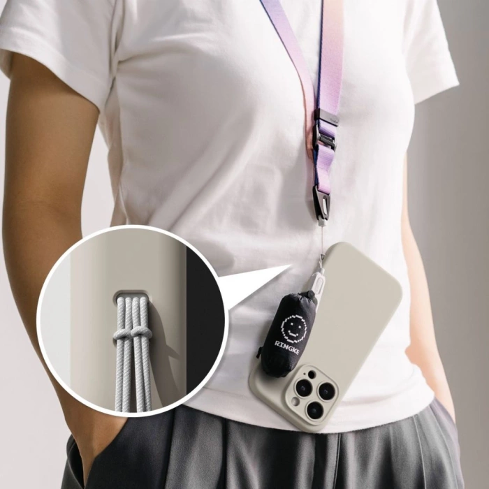 Etui RINGKE SILICONE MAGNETIC MAGSAFE IPHONE 16 PRO STONE