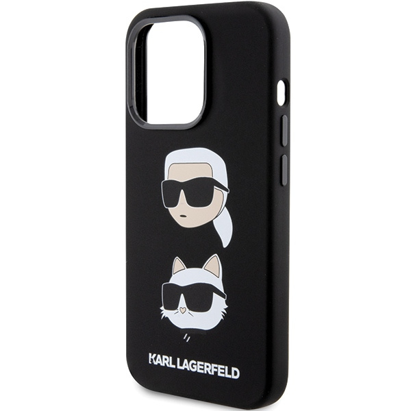 Etui Karl Lagerfeld KLHCP15XSDHKCNK iPhone 15 Pro Max 6.7" czarny/black Silicone Karl&Choupette Head Case