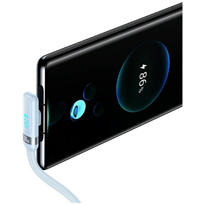 Kabel USAMS US-SJ653 PD 100W USB-C/USB-C 1.2m niebieski