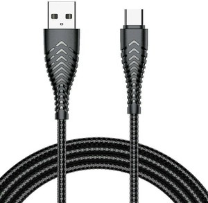 Kabel USB A do Typ C VEGER 2,4A V104 1,2 m czarny