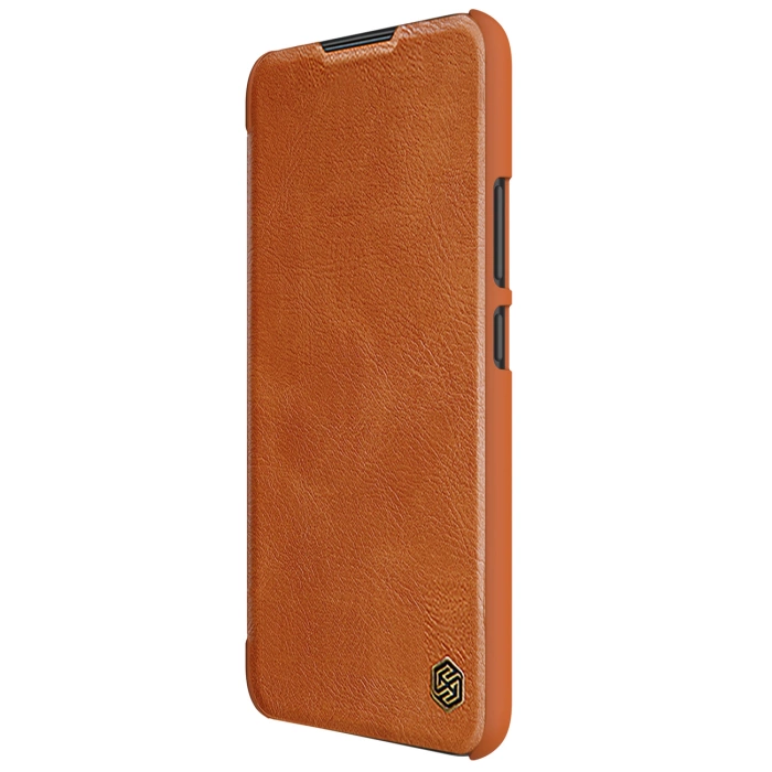 Skórzane etui do Samsung Galaxy A34 5G z klapką portfel Nillkin Qin Leather - brązowe