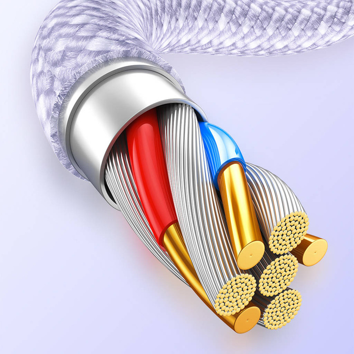 Baseus Dynamic 2 Series kabel USB-A - Lightning 2.4A 480Mb/s 1m fioletowy