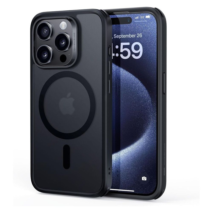 Etui Esr Ch Halolock Magsafe iPhone 15 Pro Frosted Black Case