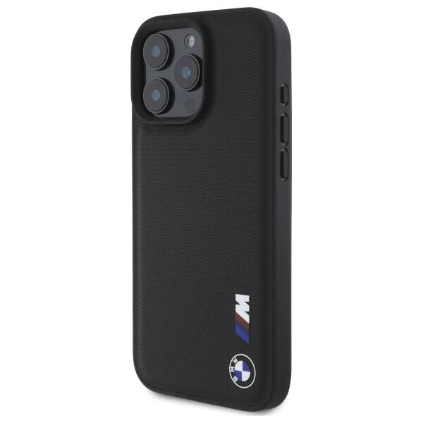 Etui BMW iPhone 16 Pro Max 6.9" czarny/black hardcase Smooth Rubber Logo