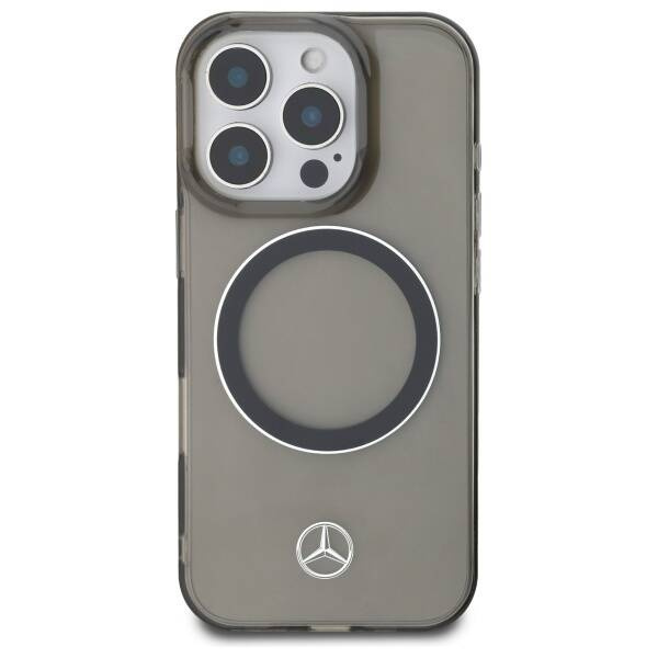 Etui Mercedes iPhone 16 Pro Max 6.9" czarny/black hardcase Silver Ring MagSafe