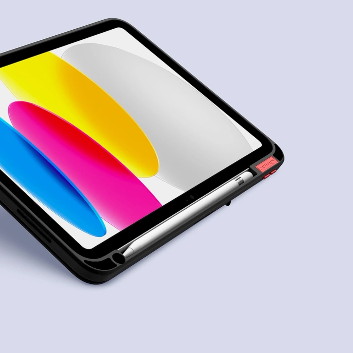 Nillkin Bevel Leather Case etui iPad 10.9'' 2022 (10 gen.) smart cover pokrowiec z klapką podstawka niebieskie