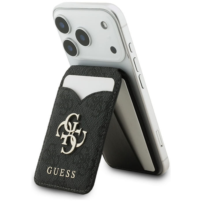Portfel z lusterkiem Guess 4G Stand &    Mirror Magsafe czarny