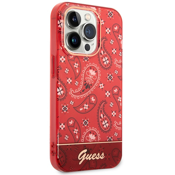 Etui GUESS Apple iPhone 14 Pro Max Bandana Paisley Czerwony Hardcase