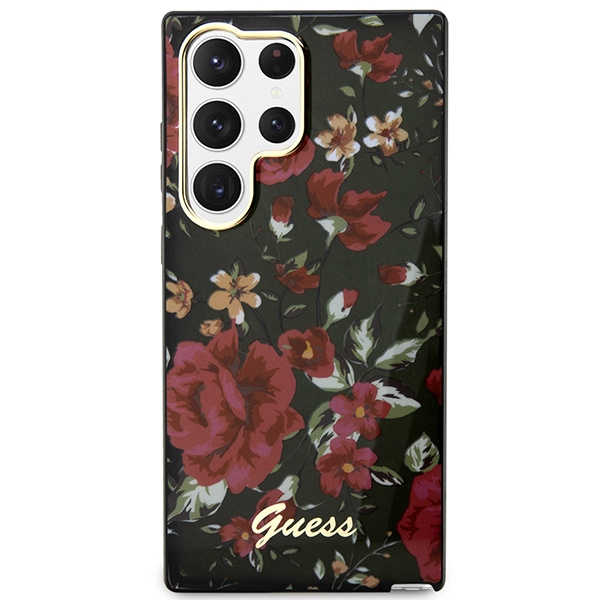 Etui Guess Guhcs23lhcfwsa S23 Ultra S918 Zielony/kaki Hardcase Flower Collection Case
