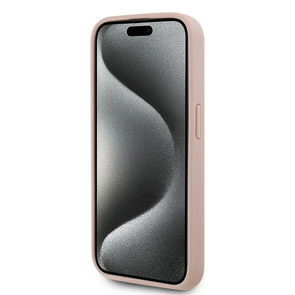Etui Karl Lagerfeld KLHMP15XPKHPORPP iPhone 15 Pro Max 6.7" hardcase różowy/pink Leather Monogram Metal Logo