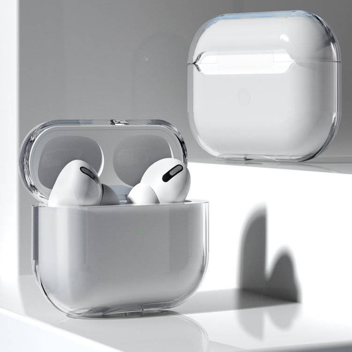 Etui do AirPods Pro sztywny mocny pokrowiec na słuchawki przezroczysty (case A)