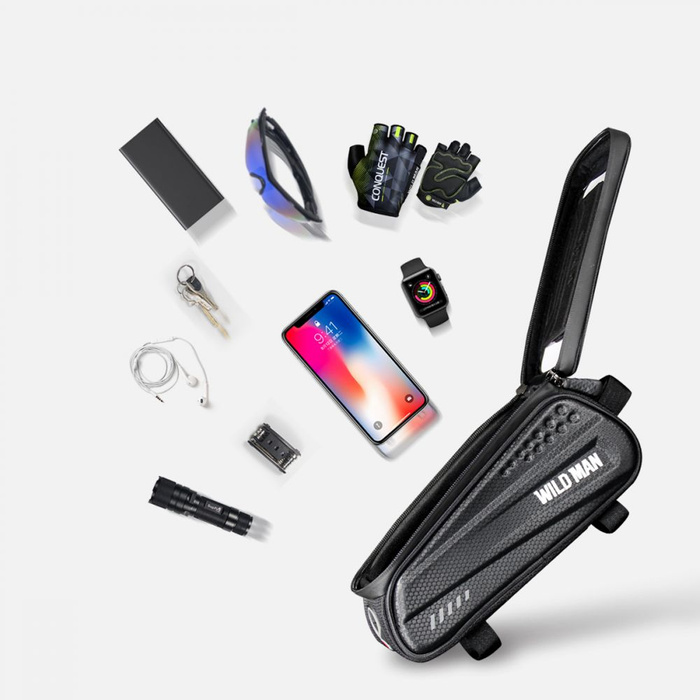 Etui Uchwyt Rowerowy Wildman L Sakwa Na Ramę Black Czarne Case