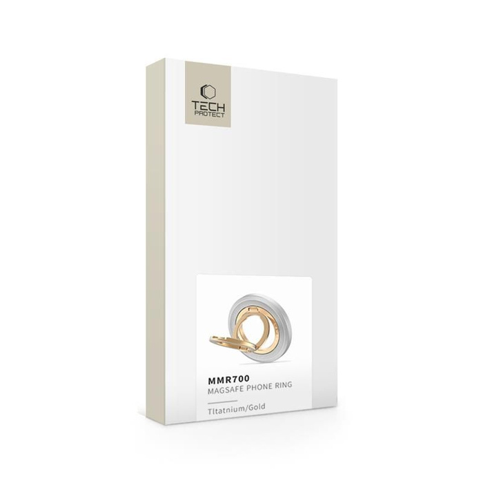 TECH-PROTECT MMR700 LAMANO MAGNETIC MAGSAFE PHONE RING TITANIUM/GOLD
