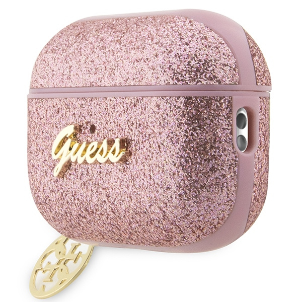 Etui Guess GUAP2GLGSHP AirPods Pro 2 cover różowy/pink Glitter Flake 4G Charm Case