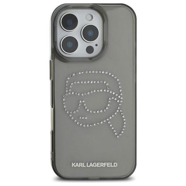 Karl Lagerfeld KLHCP16XHKHDCELK iPhone    16 Pro Max 6.9" czarny/black hardcase IML Rhinestones Karl Head