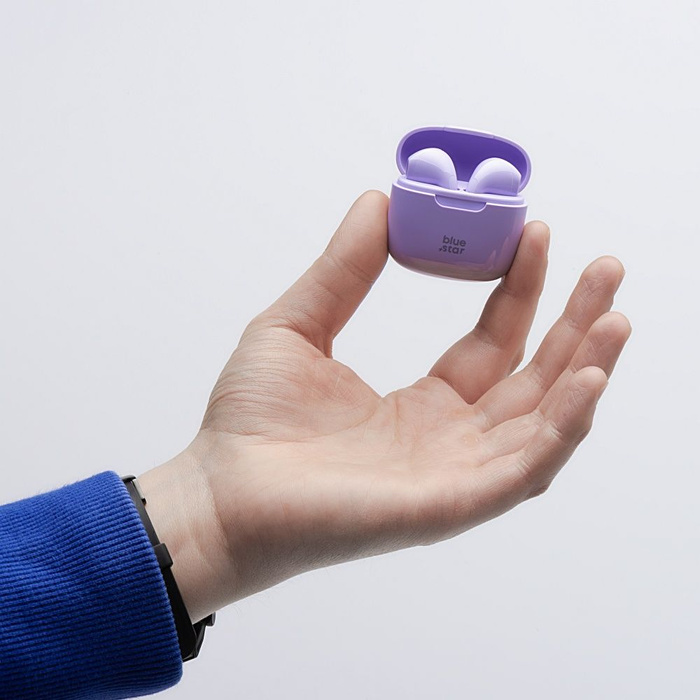 Słuchawki bezprzewodowe douszne Blue Star FI7 TWS fioletowe