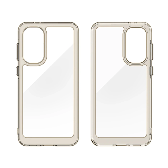 Etui Outer Space Case do Samsung Galaxy A36 pokrowiec z elastyczną ramką  - półprzezroczyste, czarne