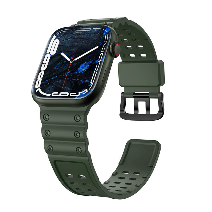 Pasek Strap Triple Protection pasek Apple Watch SE, 8, 7, 6, 5, 4, 3, 2, 1 (41, 40, 38 mm) opaska bransoleta zielony