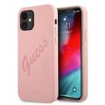 Etui GUESS Apple iPhone 12 Mini Script Vintage Różowy Hardcase