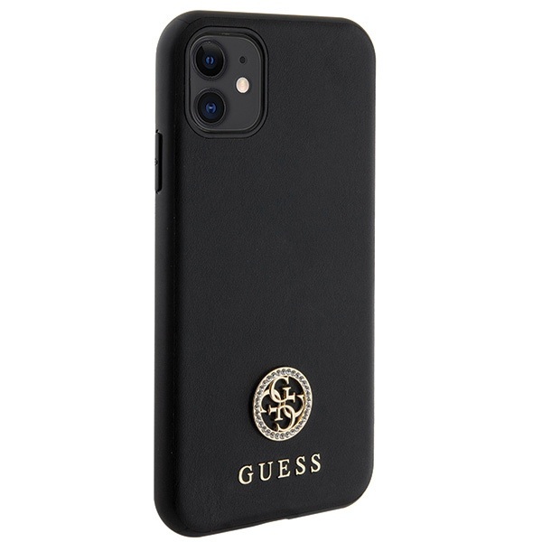 Etui Guess GUHCN61PS4DGPK iPhone 11 / Xr 6.1" czarny/black hardcase Strass Metal Logo Case