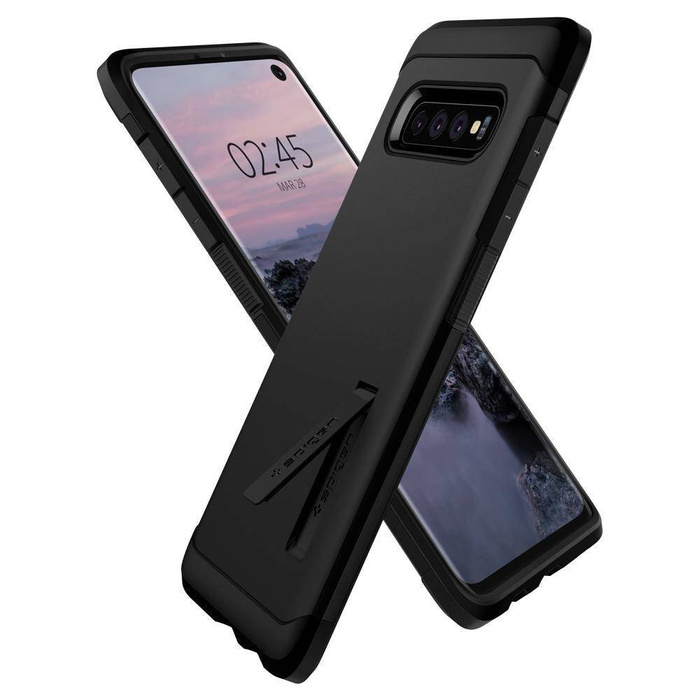 Etui Spigen Galaxy S10 Tough Armor Czarne Case Samsung