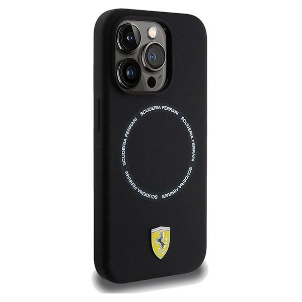 Etui Ferrari FEHMP15XSBAK iPhone 15 Pro Max 6.7" czarny/black hardcase Printed Ring MagSafe Case