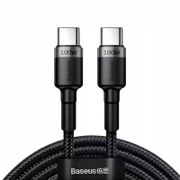 Kabel Baseus Cafule 100W PD2.0 USB-C - USB-C 2m - szaro-czarny