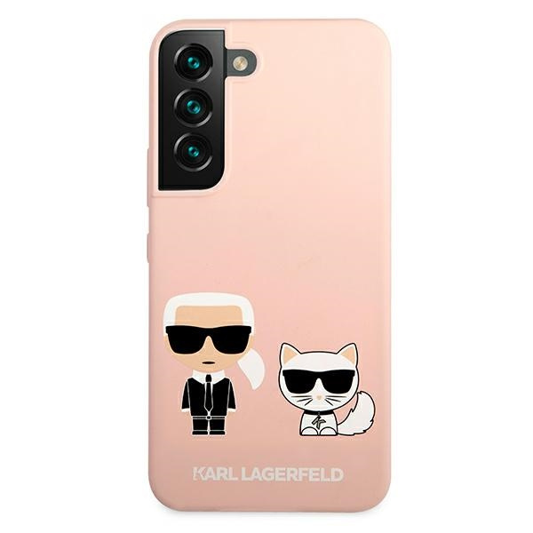 Etui KARL LAGERFELD Samsung Galaxy S22 Plus Silicone Ikonik Karl & Choupette Różowy Hardcase