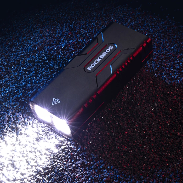 Lampka rowerowa Rockbros 24310002001 850 lm z funkcją powerbanku + kabel USB-C - USB-A - czarna