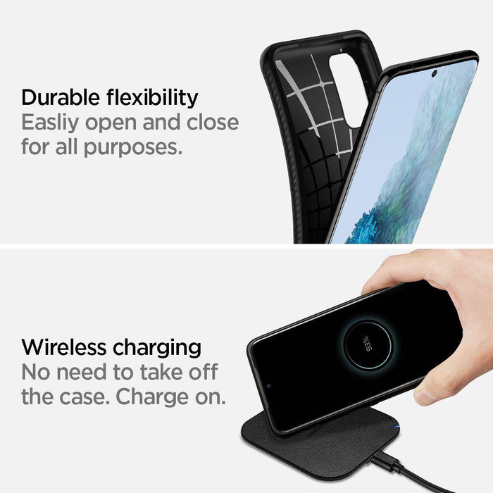 Etui SPIGEN Samsung Galaxy S20 Liquid Air Matte Black Czarne Case