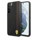 Etui FERRARI Samsung Galaxy S22 Plus On Track Carbon Stripe Czarny Hardcase