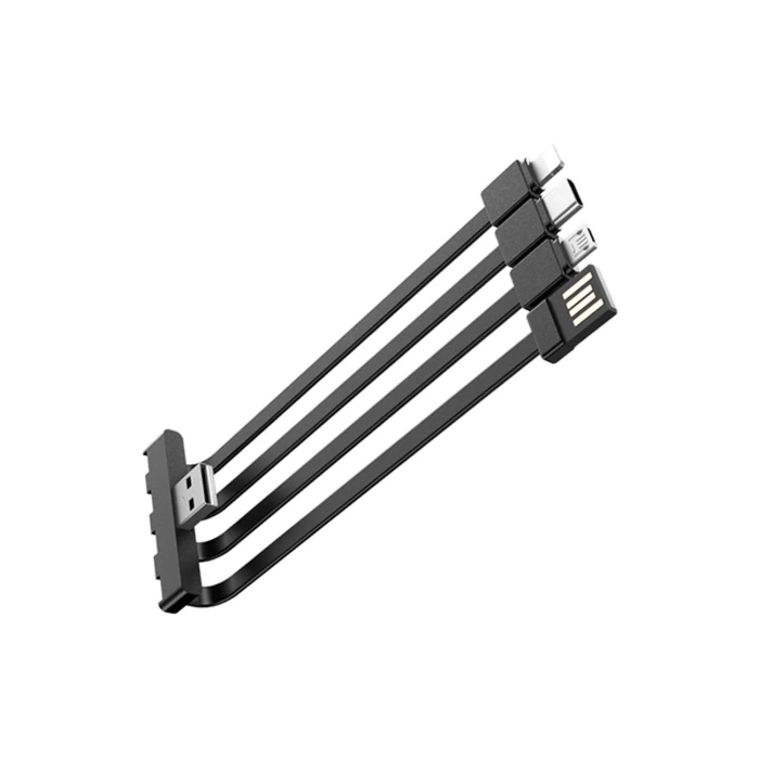 Powerbank Dudao K18+ solarny 20000 mAh z kablami USB-A / USB-C / Lightning / micro USB - czarny