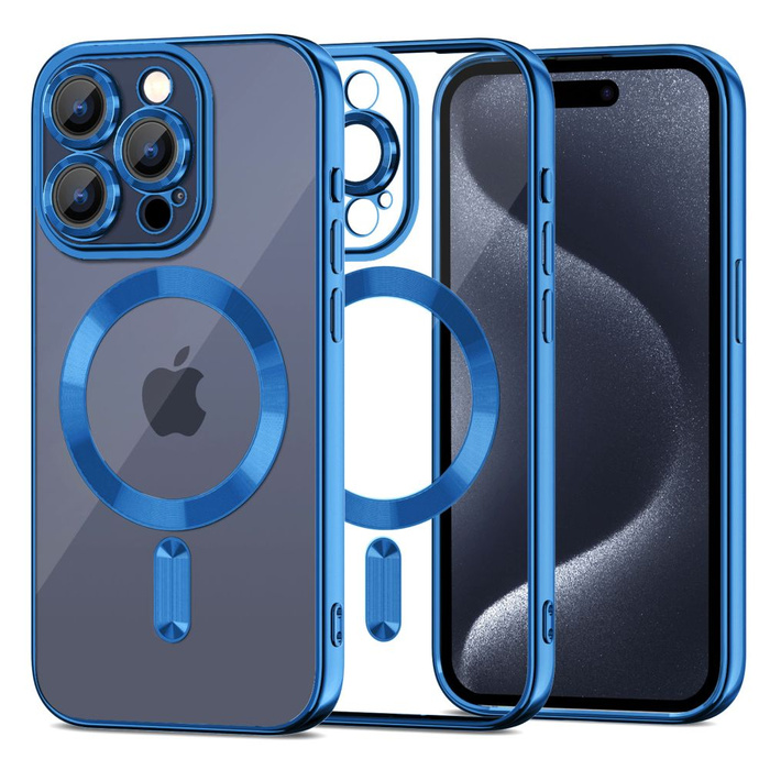 Etui Tech-protect Magshine Magsafe Iphone 15 Pro Navy Case
