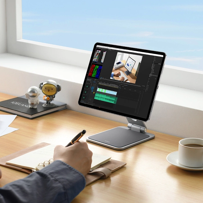 Magnetyczny stojak na tablet Baseus MagStable do Pad 12.9" (szary)