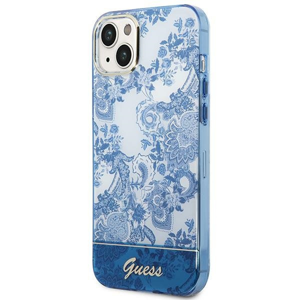 Etui GUESS Apple iPhone 14 Plus Porcelain Collection Niebieski Hardcase