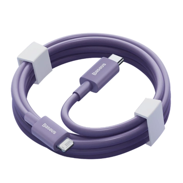 Kabel do szybkiego ładowania / transferu danych USB-C  - Lightning PD 20W 1m Baseus Superior Series - fioletowy