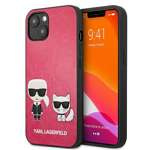 Etui KARL LAGERFELD Apple iPhone 13 Mini Ikonik Karl & Choupette Fuksja Hardcase