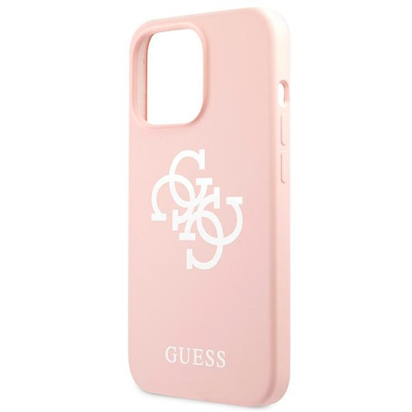 Etui GUESS Apple iPhone 13 13 Pro Silicone 4G Logo Różowy Hardcase