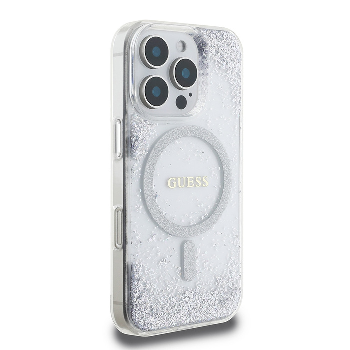 Guess GUHMP16XRGRGES iPhone 16 Pro Max    6.9" srebrny/silver hardcase Resin Gradient Glitter MagSafe