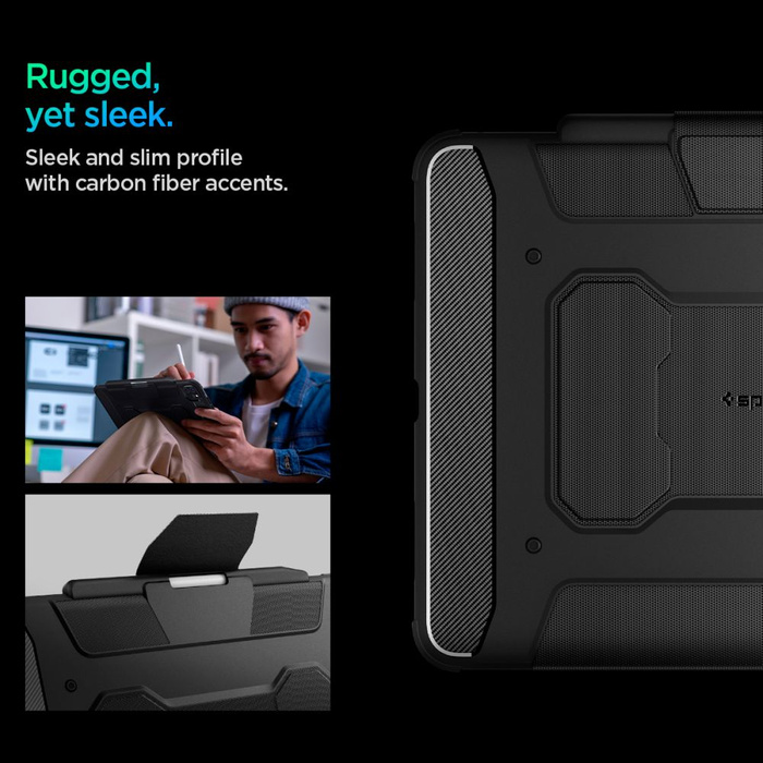 ETUI SPIGEN RUGGED ARMOR ”PRO” IPAD PRO 13 7 / 2024 BLACK